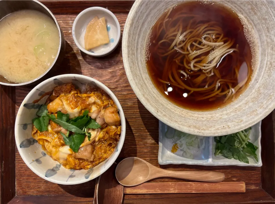 親子丼　かけ蕎麦|tadaroさん