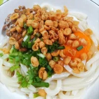 Snapdishの料理写真:カリカリ天かす乗っけうどん🍀