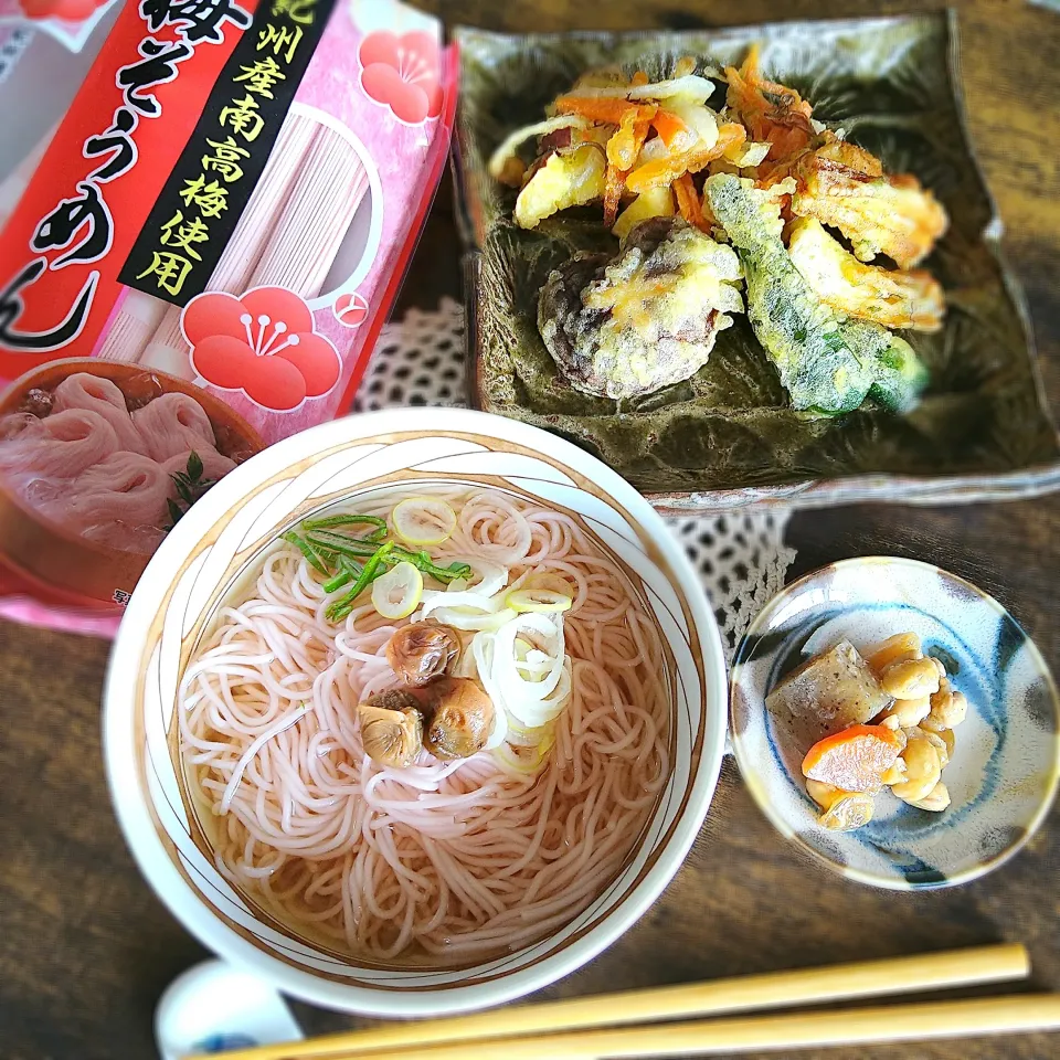 梅そうめんでお家ランチ🥢|とまと🍅さん