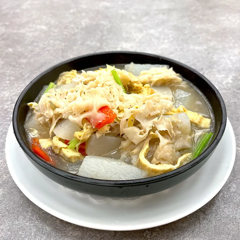 Braised radish and cauliflower fungus with white pepper|skyblueさん