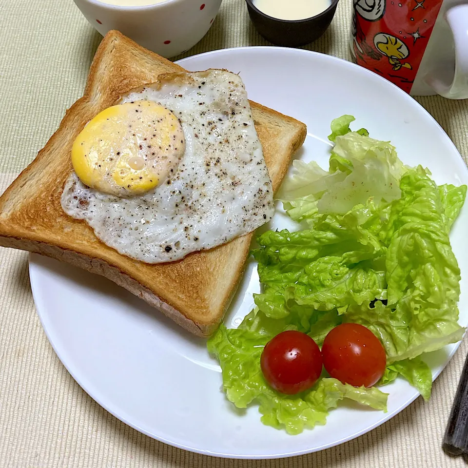 Snapdishの料理写真:目玉焼きトースト|akkoさん