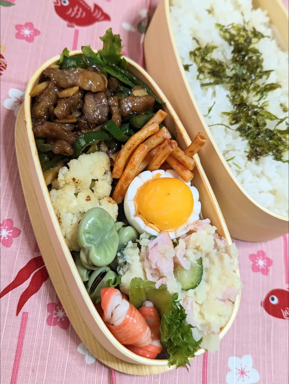 Snapdishの料理写真:本日のお弁当〜青椒肉絲弁当|f.1125beさん