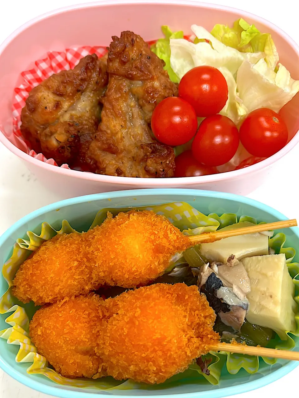 フライドチキンとうずらたまごフライ弁当|❤︎えっちゃん❤︎さん