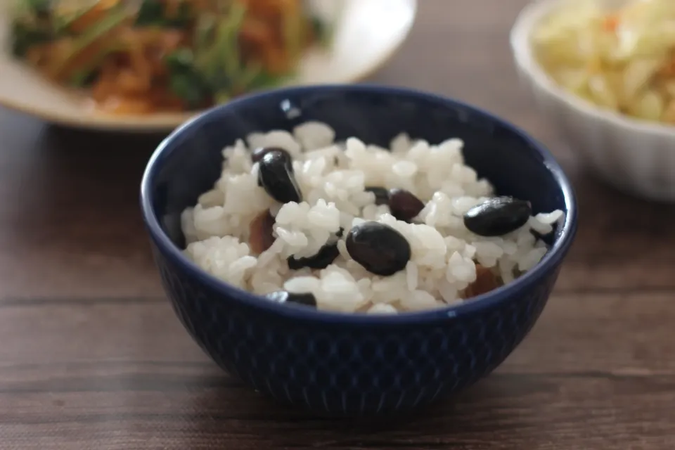 非常時に、アイラップでゆで炊飯、黒豆ごはん|ちいさなしあわせキッチンさん