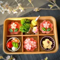 Snapdishの料理写真:さくら押し寿司弁当🌸