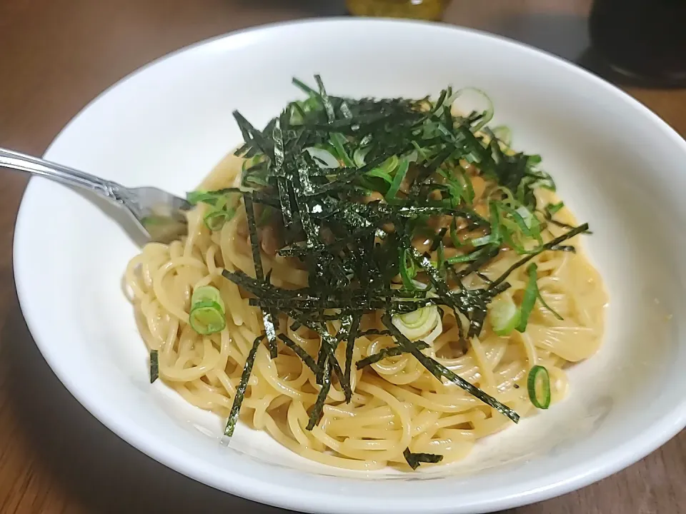 納豆パスタ|つばくろさん