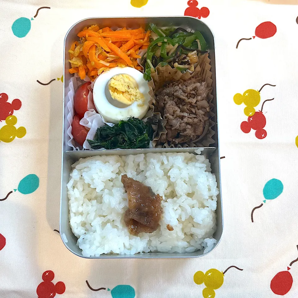 2024/03/19
牛肉のしぐれ煮
人参🥕とツナ🐟の炒め物
ピーマン🫑とえのきの塩こんぶ炒め
ほうれん草のごま和え
ゆで卵
トマト🍅|aichanさん