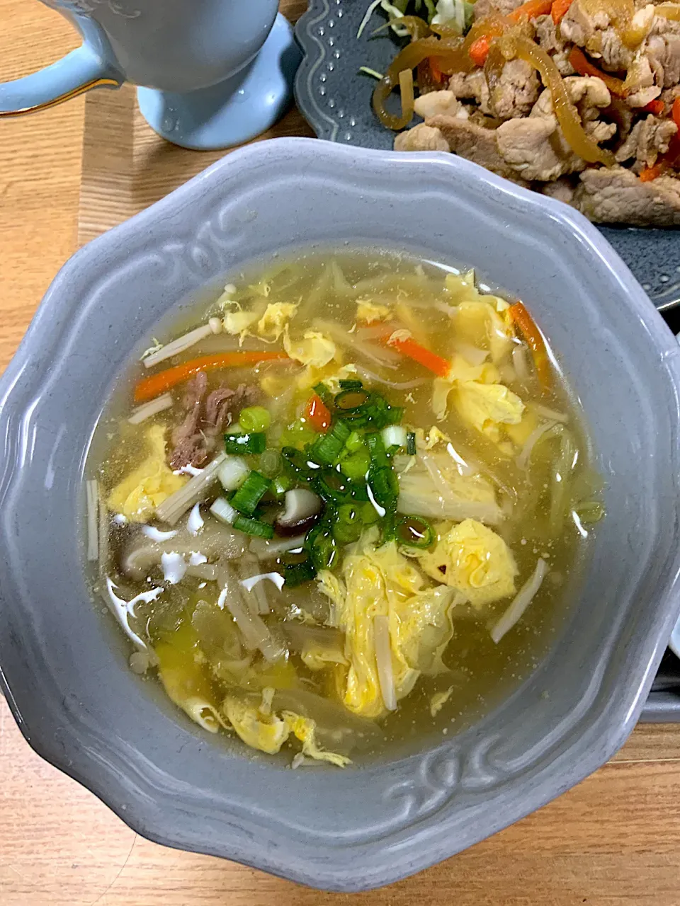 Snapdishの料理写真:たっぷりお野菜ときのこのふわふわ卵とろみスープ♡|ekoneko❤︎さん