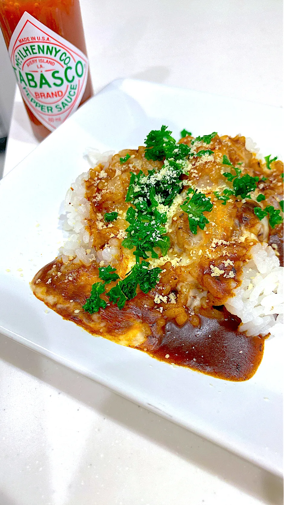 Snapdishの料理写真:余ったカレーde焼きカレー😋|ひとさんさん