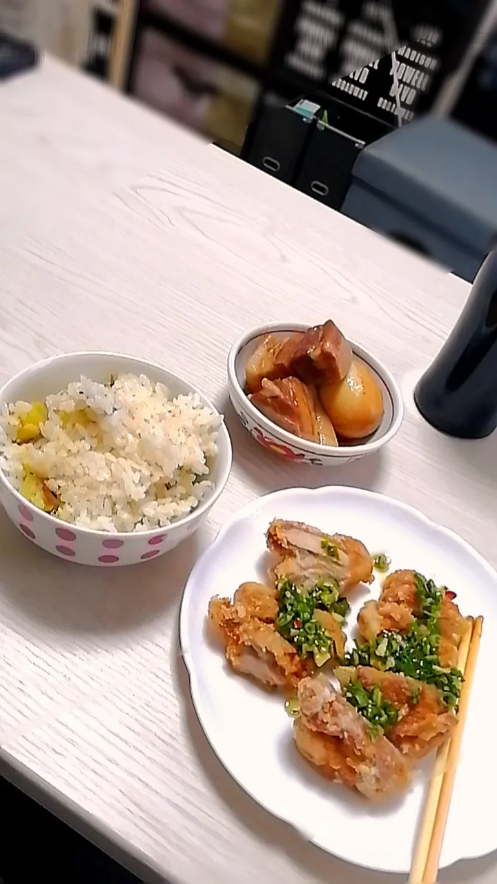 角煮
さつまいもご飯
油淋鶏|しげ。さん