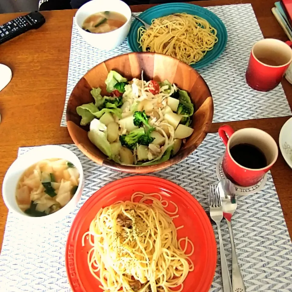 Snapdishの料理写真:お家でパスタランチ|Reikoさん