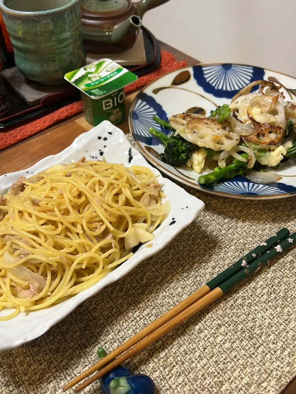 ツナパスタと蓮根ブロッコリーのチーズ焼き|くろさん