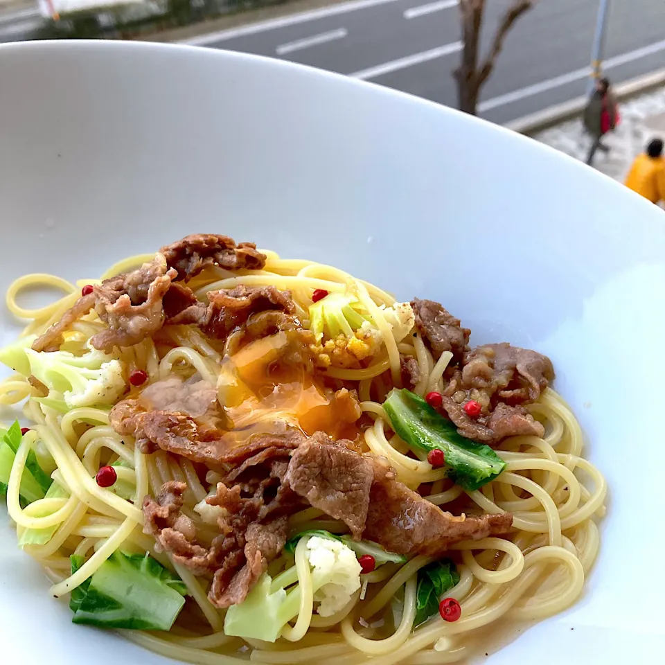 牛肉とカリフラワーのスパゲッティ|Kさん