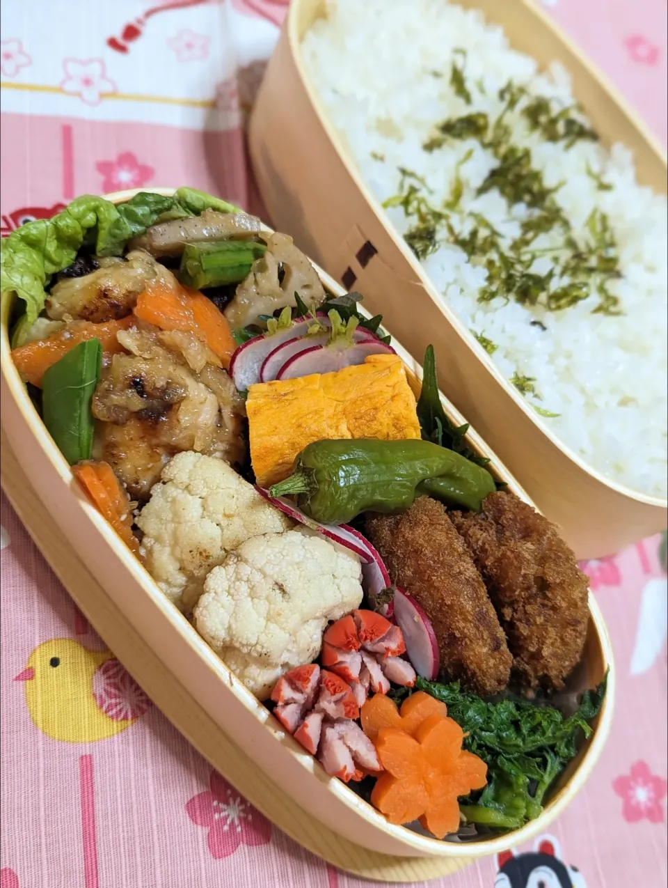 本日のお弁当〜鶏むね肉とレンコンのみぞれ炒め煮弁当|f.1125beさん