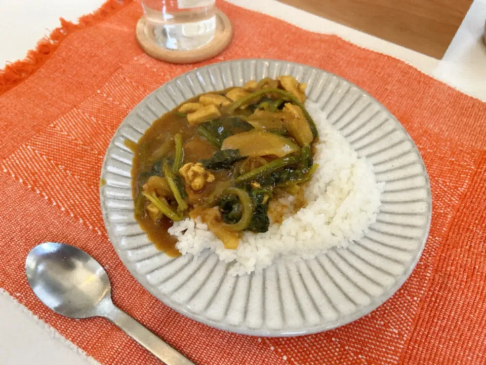 チキンとほうれん草のカレー|なみねこさん