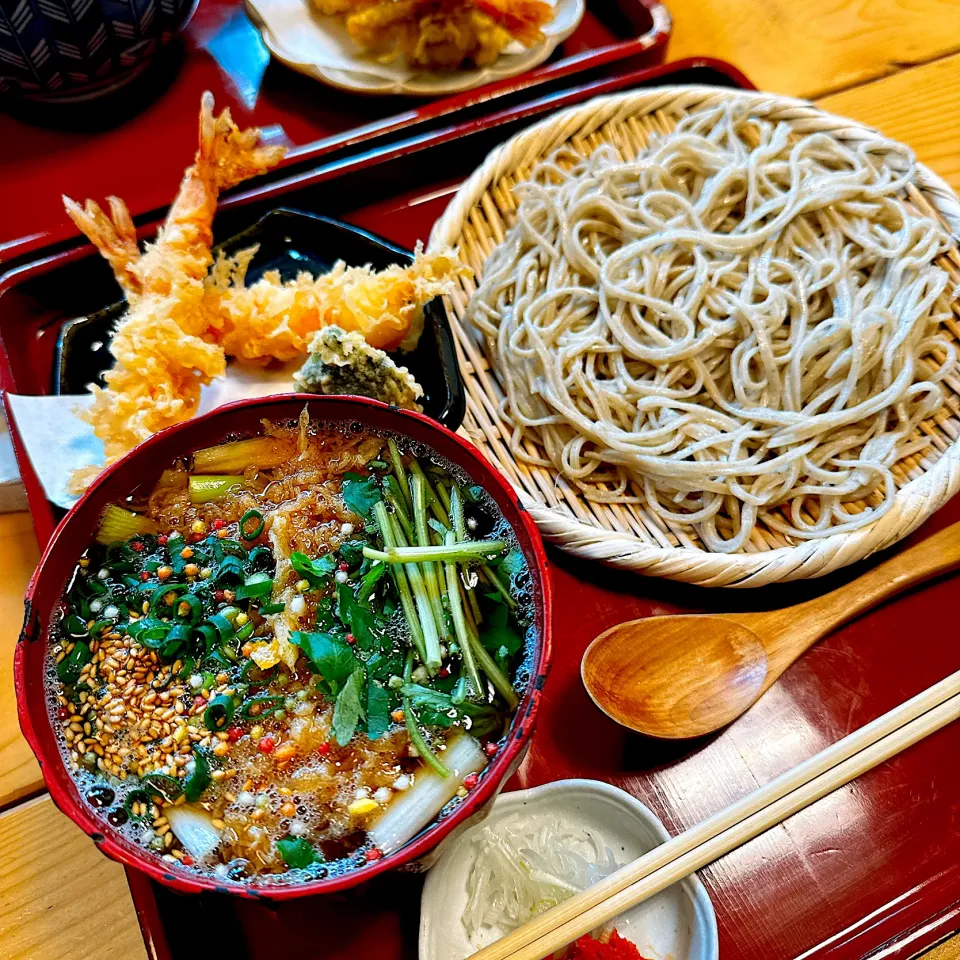 Snapdishの料理写真:2024/03/21 手打ちそば食堂たぐる『海老天つけそば』|Blueberry🫐さん