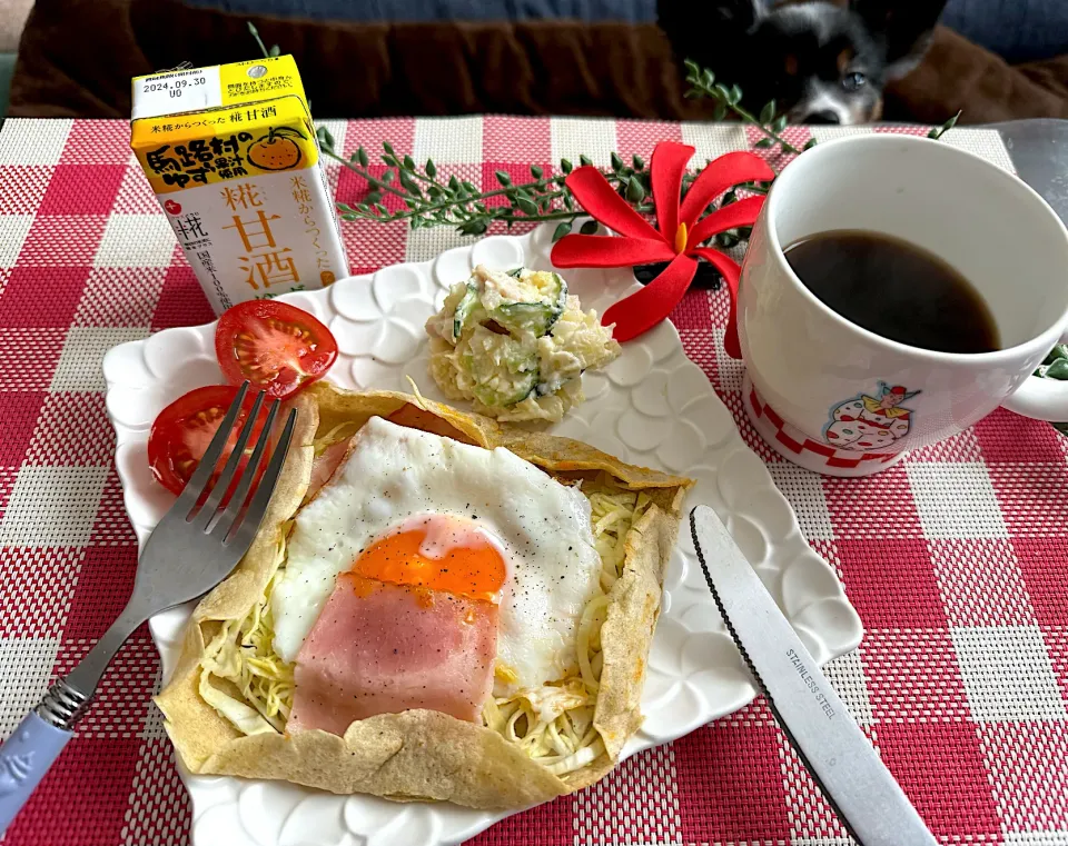 蕎麦粉ガレットとゆずブレンドで朝食を❤️|noeさん