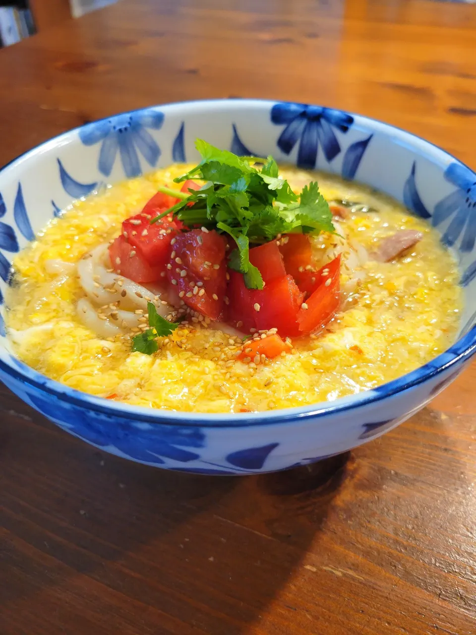 昨日のエスニックスープでかき玉うどん
この間作ったら美味しかったのでリピート|あんさん