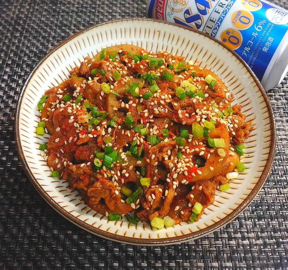 【おうち居酒屋ごはん】れんこんと豚肉のこれうま!甘味噌炒め|からあげビールさん