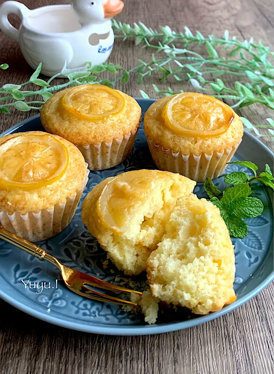 ゆーこどんさんの料理 生クリームとホットケーキミックスで作るレモンマフィン|ゆーこどんさん