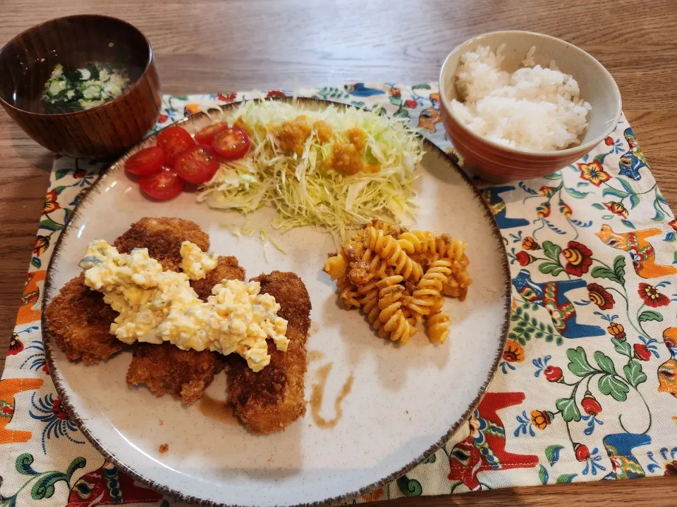 Snapdishの料理写真:ヒレカツのワンプレート|はるかさん