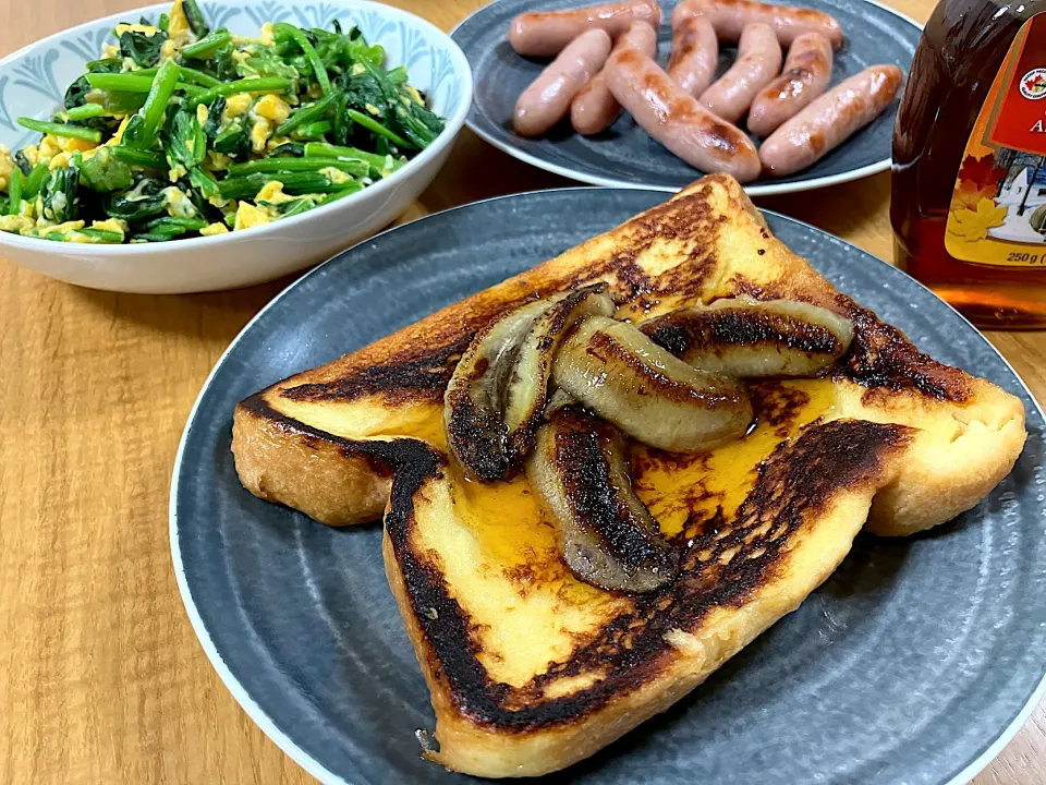 ＊メープル焼きバナナ🍌フレンチトースト＊|＊抹茶＊さん