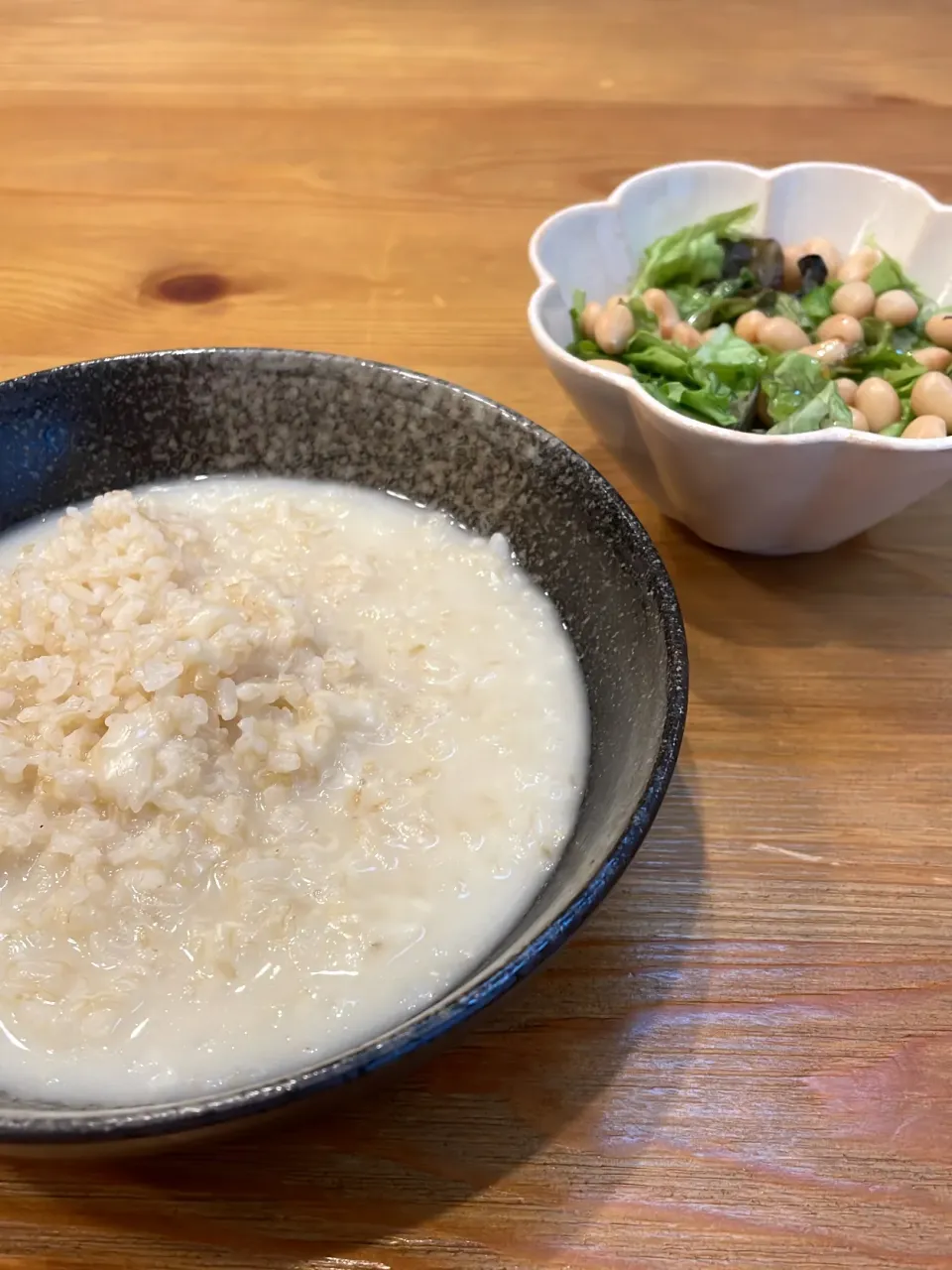 おでんの出汁リゾット風とお豆のサラダ🥗|fukaさん