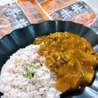 Snapdishの料理写真:冷凍牛丼の具でカレーライス🍛|NANさん