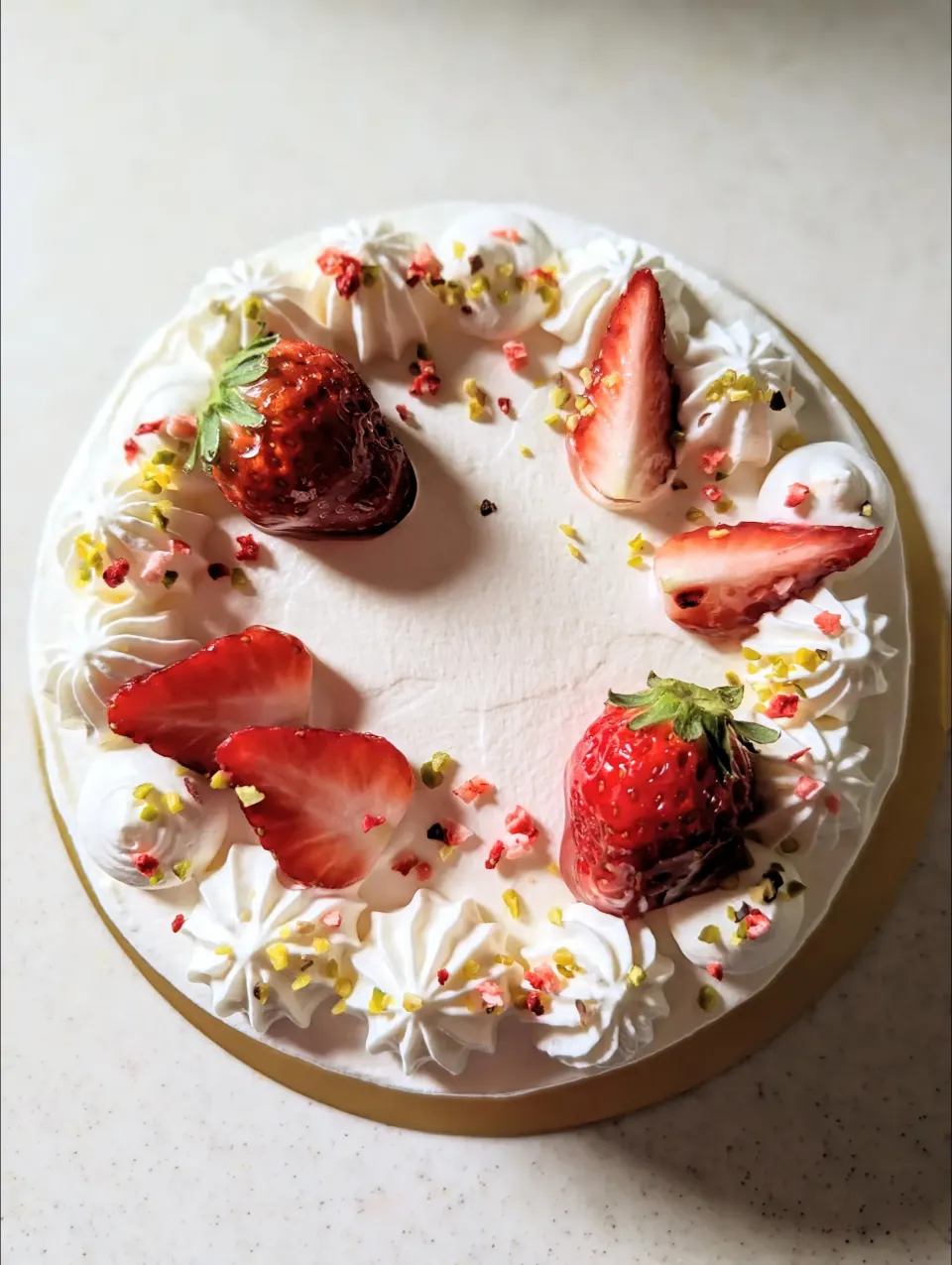 Snapdishの料理写真:いちごショートケーキ作りました🍓🍰|としちゃんさん