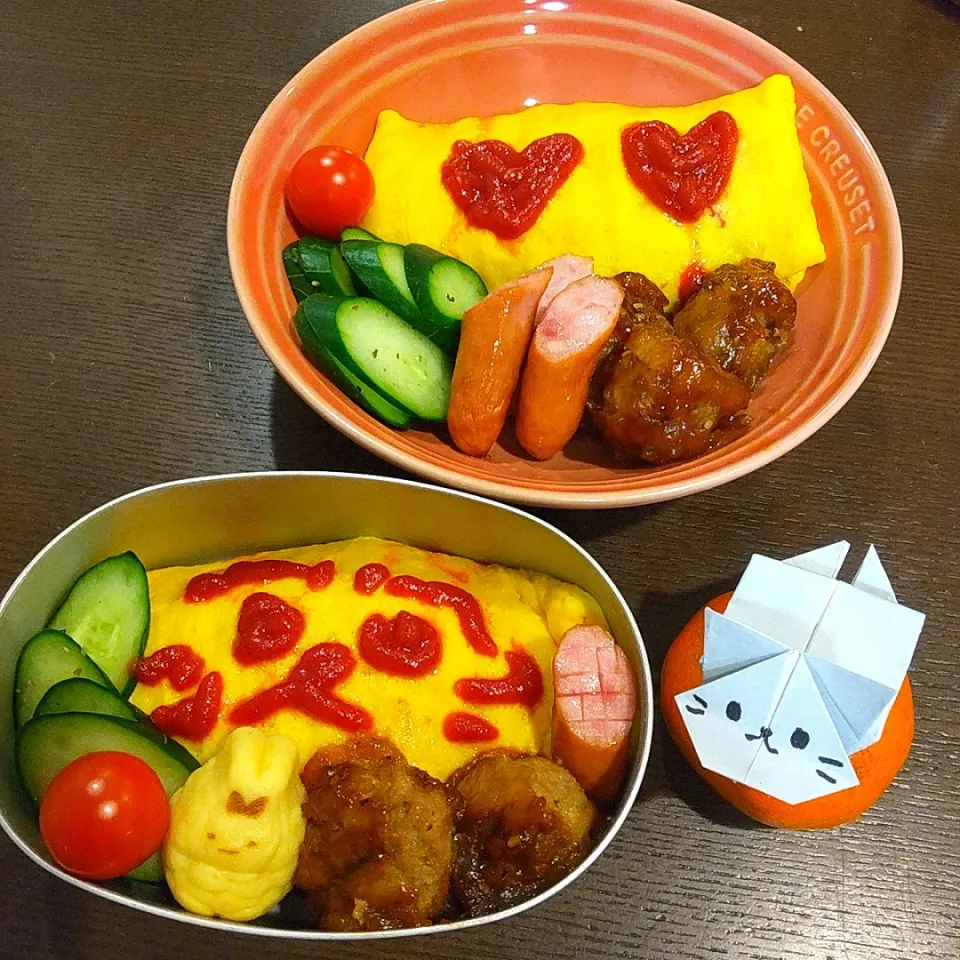 Snapdishの料理写真:オムライス弁当🍱|Rieさん