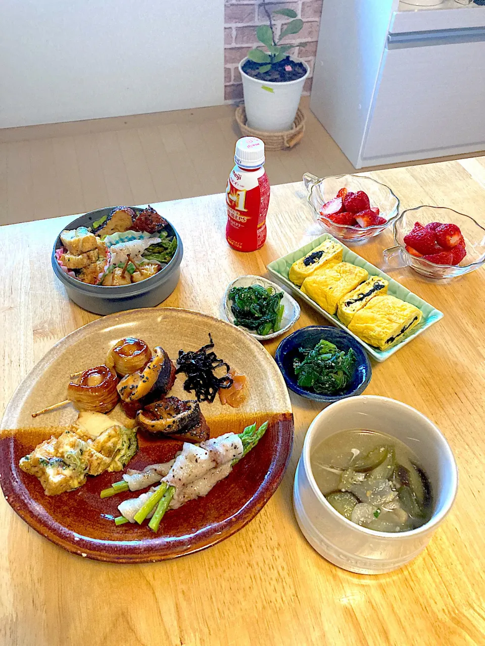 旦那さんお弁当オカズとmyランチプレート&朝ごはんおかず|さくたえさん