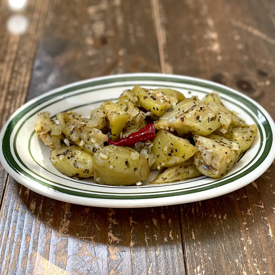 ローマの秘密の食堂風茄子炒め|七海さん