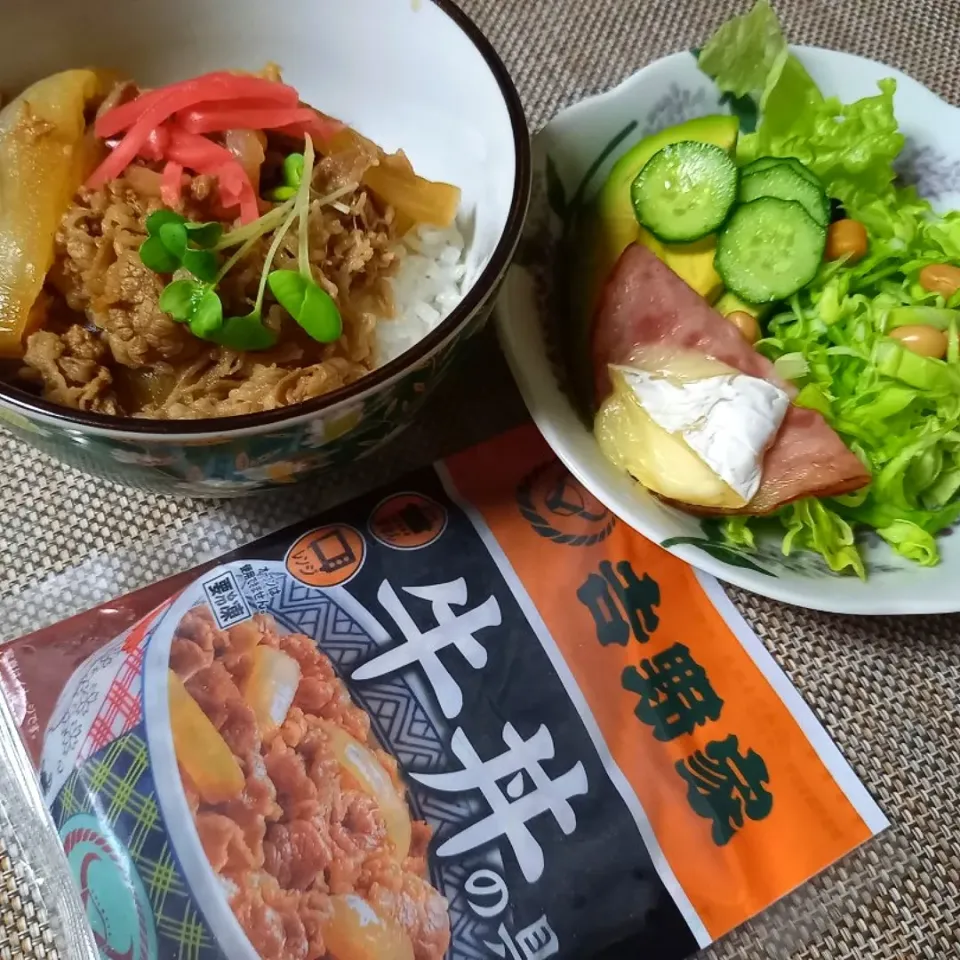 Snapdishの料理写真:春休みのおうち吉野家ランチ|ゆずさん