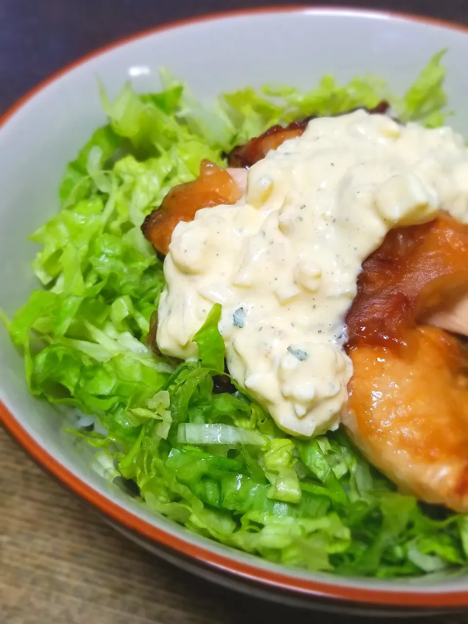 パパ盛付け👨チキン南蛮丼|ぱんだのままんさん