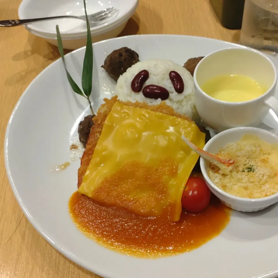 Snapdishの料理写真:ムーセイオン☆キッズプレートおやすみパンダver.|ゆりちさん