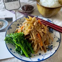 *･うどとごぼうの醤油麹きんぴら*･