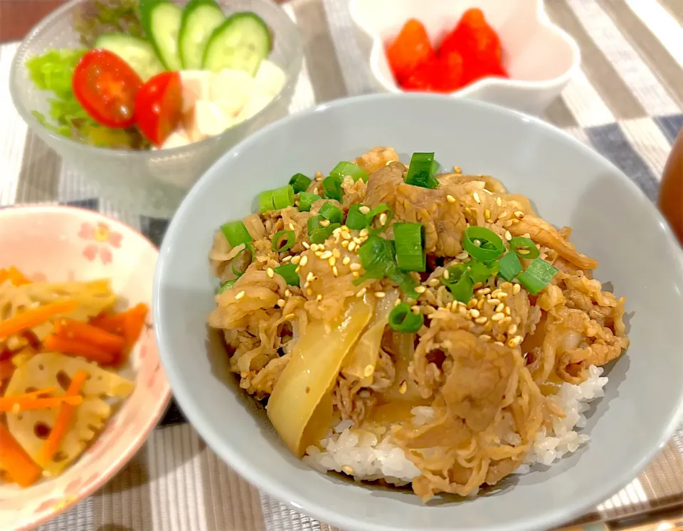 吉野家の牛丼で夜ごはん🍴🐮|akanyeさん