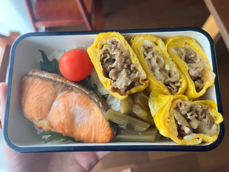 牛丼の具巻き卵焼き弁当|さあママさん