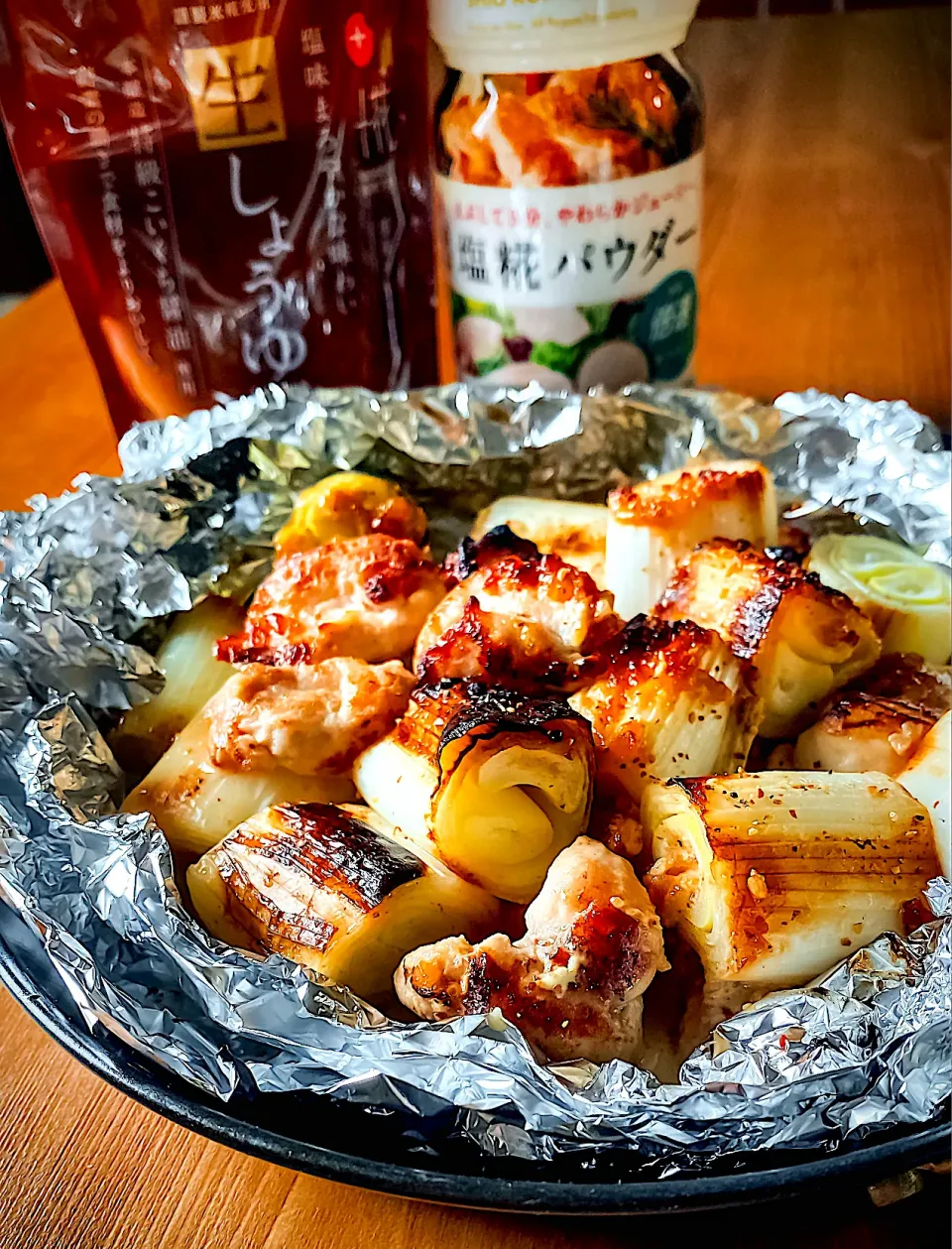 鶏肉と長ネギの生しょうゆ糀マヨ焼き|にゃんぺこさん