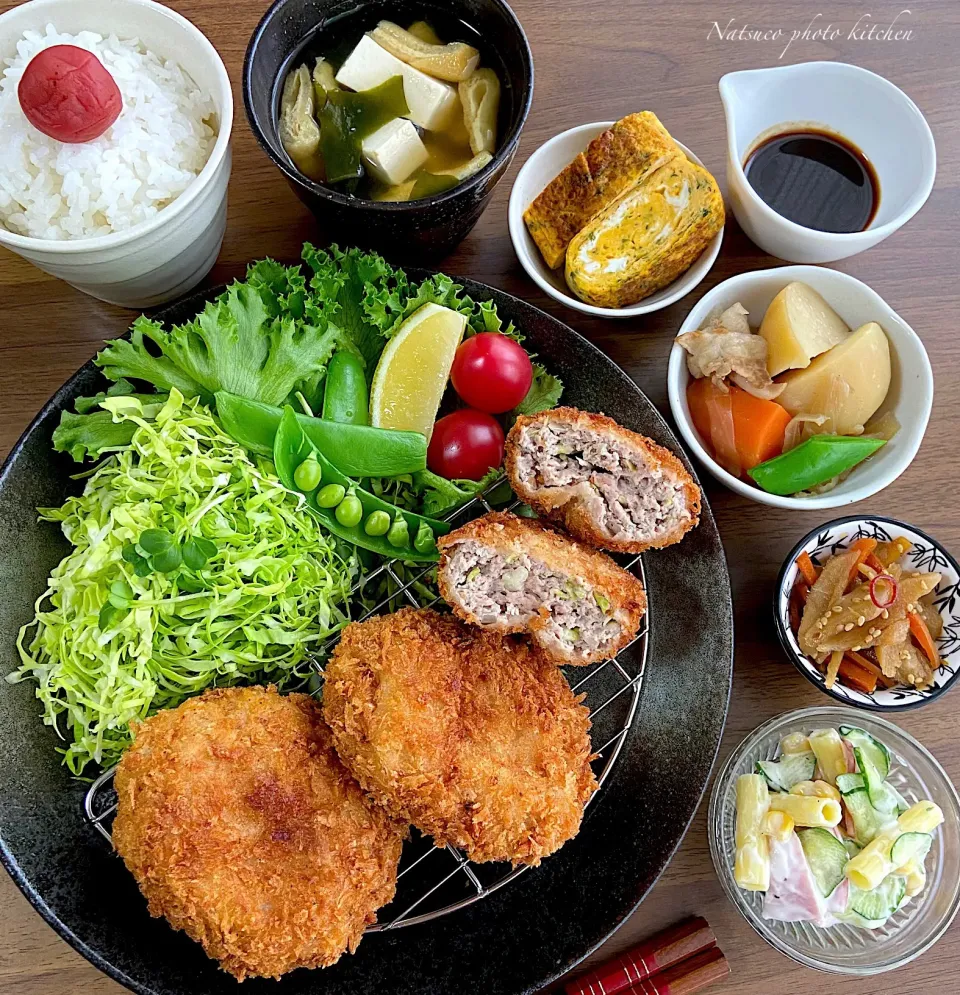 メンチカツ定食😋|ナツ1224さん