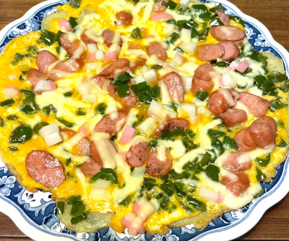 スライス🥔じゃがいも下敷きの卵🥚焼き|らんふうさん