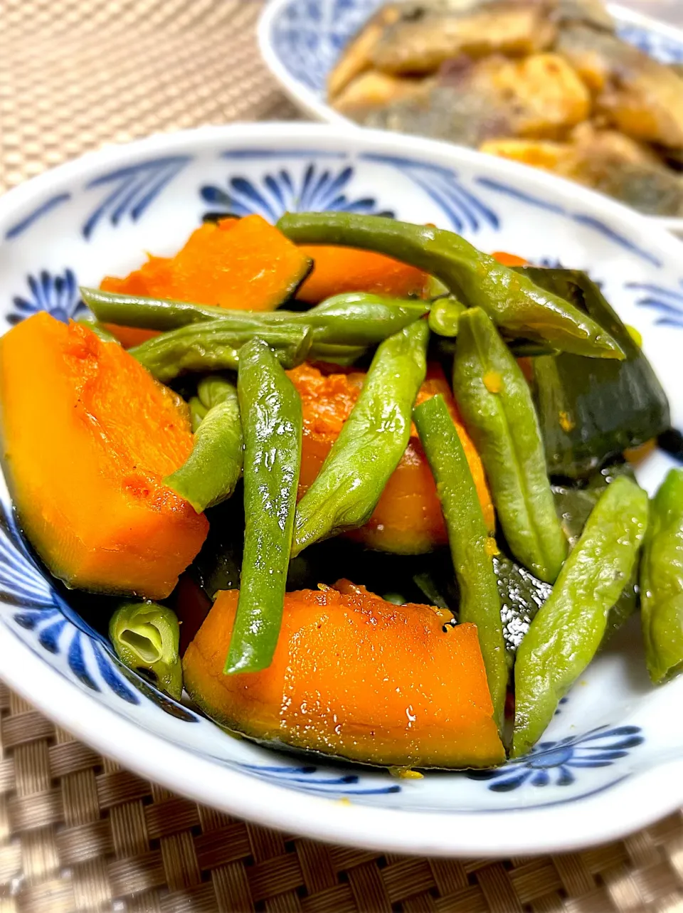 かぼちゃとインゲンの煮物|ちゃっぴ〜さん