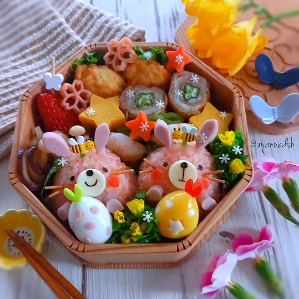 🌱Happy Easter🌱
🐰イースターバニーのおにぎり弁当|ayano.adshさん