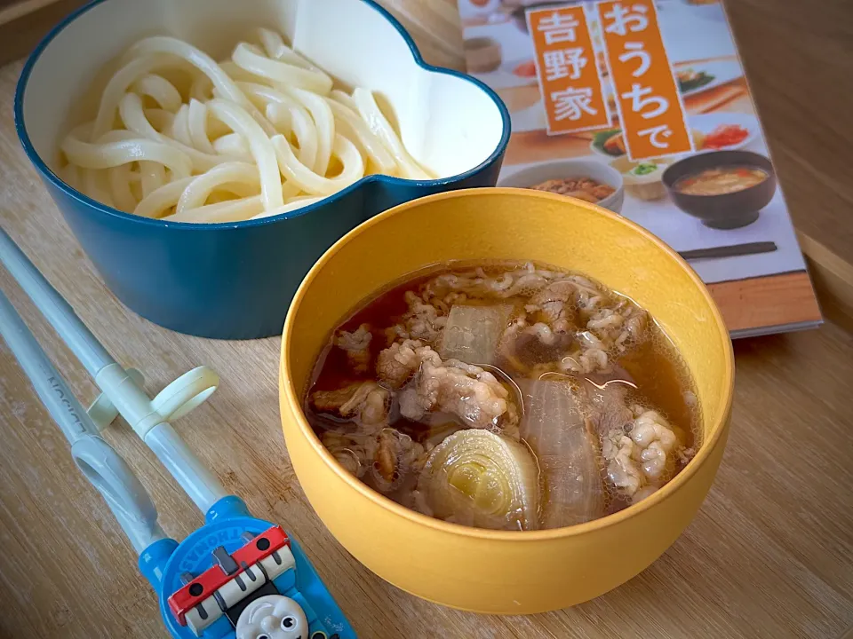 牛丼の具でひやもりつけうどん|かぼちゃんさん