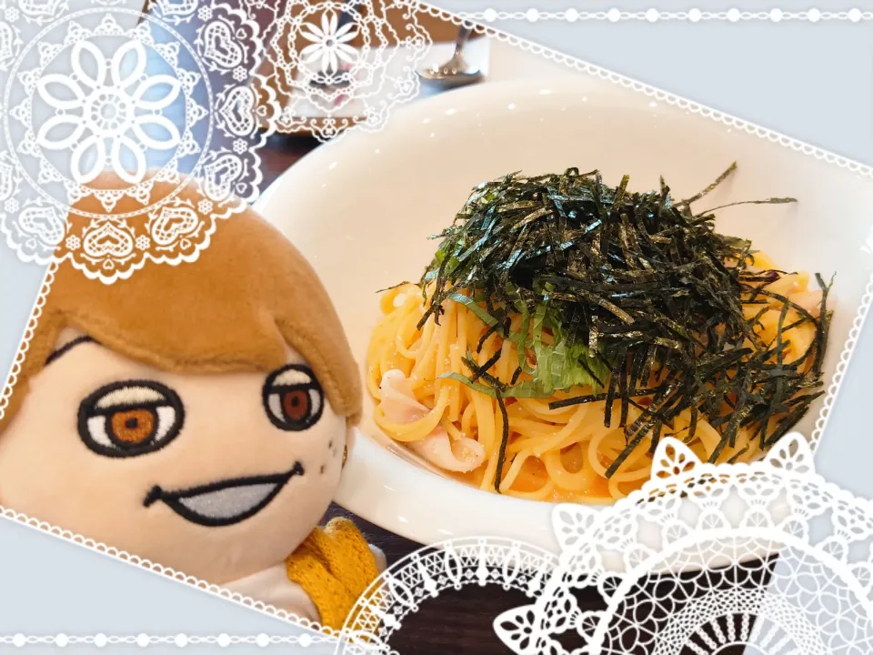 Snapdishの料理写真:明太子とイカのパスタ|くまさんさん