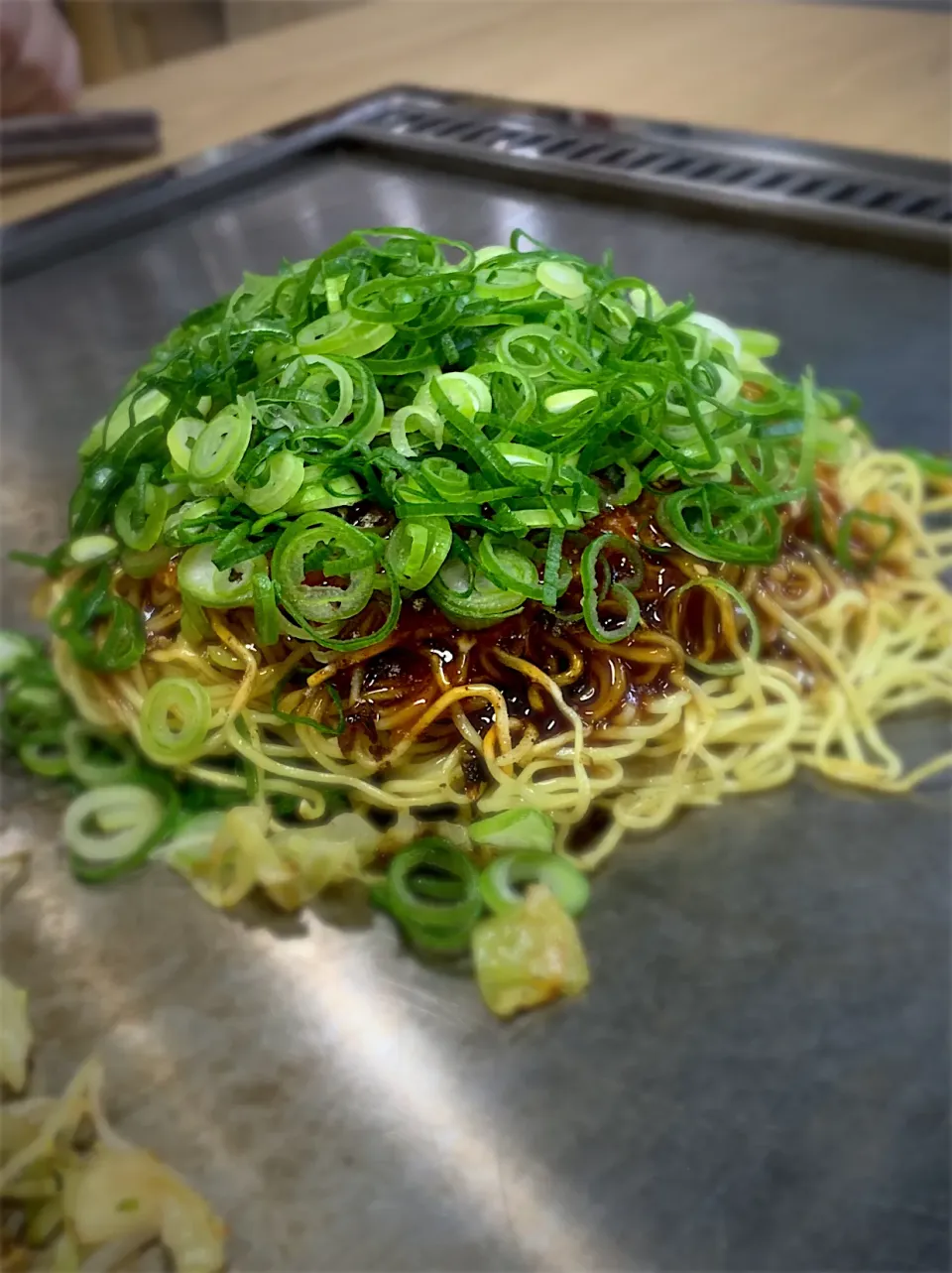 お好み焼き　ねぎかけ（ネギ肉玉野菜麺）|みゃ〜・はつさん