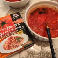 Snapdishの料理写真:トマトチンするだけでトマトソース💖|ta'kさん