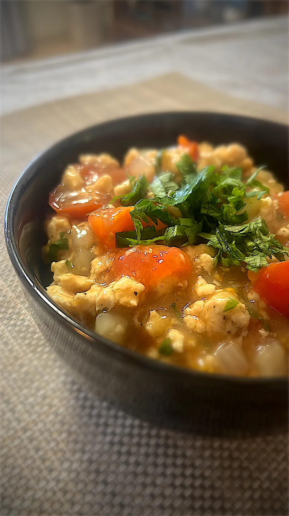 トマトと鶏ひき肉のあんかけ丼|Yochipyさん