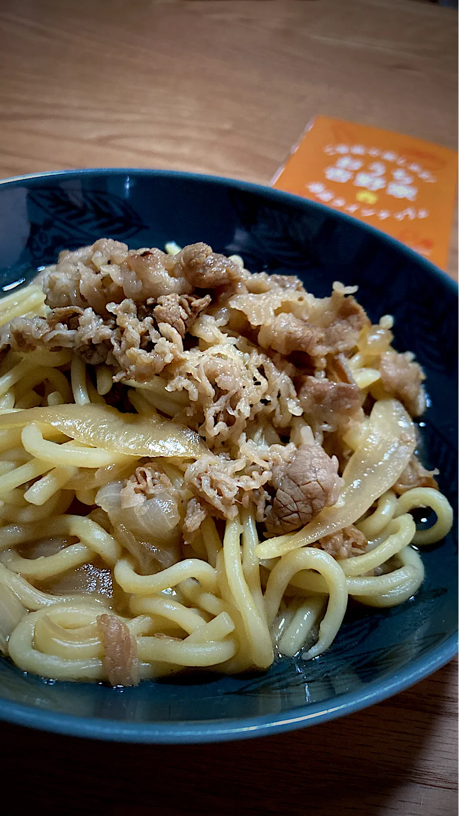 おうち吉野家　牛丼de焼きラーメン風|海山つぶさん