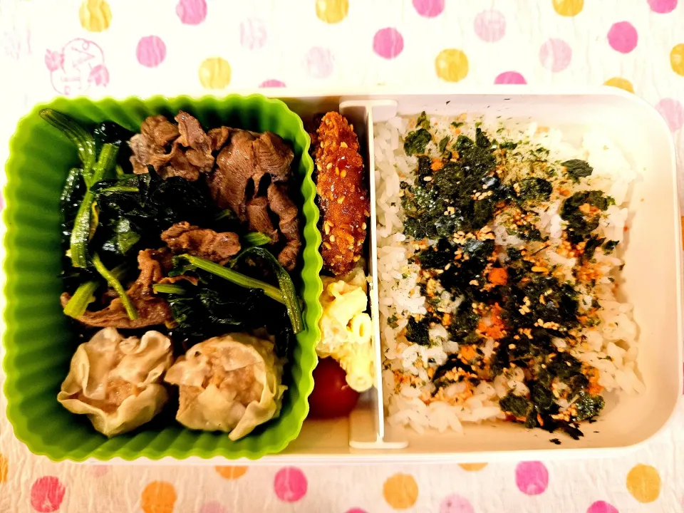 ほうれん草と牛肉のオイスターソース炒め❤️旦那さんお弁当❤️|かおるcitronさん